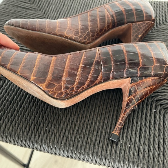 Vintage impeccable crocodile Andrew Geller size 6A - narrow feet - Picture 2 of 9